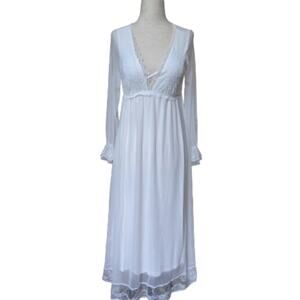 Romantic Design Studio Chiffon Lace Nightgown S